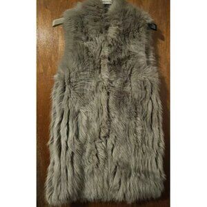 Fabulous Furs Gray Faux Fur Vest